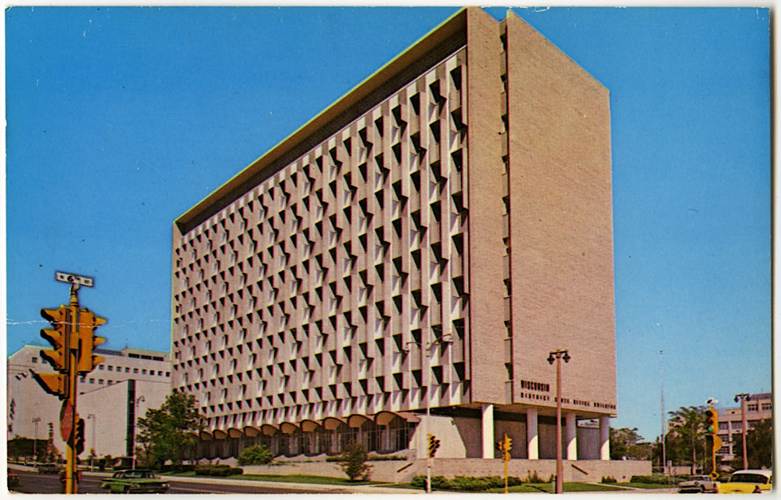 The State Office building in Milwaukee. Image is from: https://www.wisconsinacademy.org/magazine/summer-2022/essay/milwaukees-modernist-monumental-mosaics
